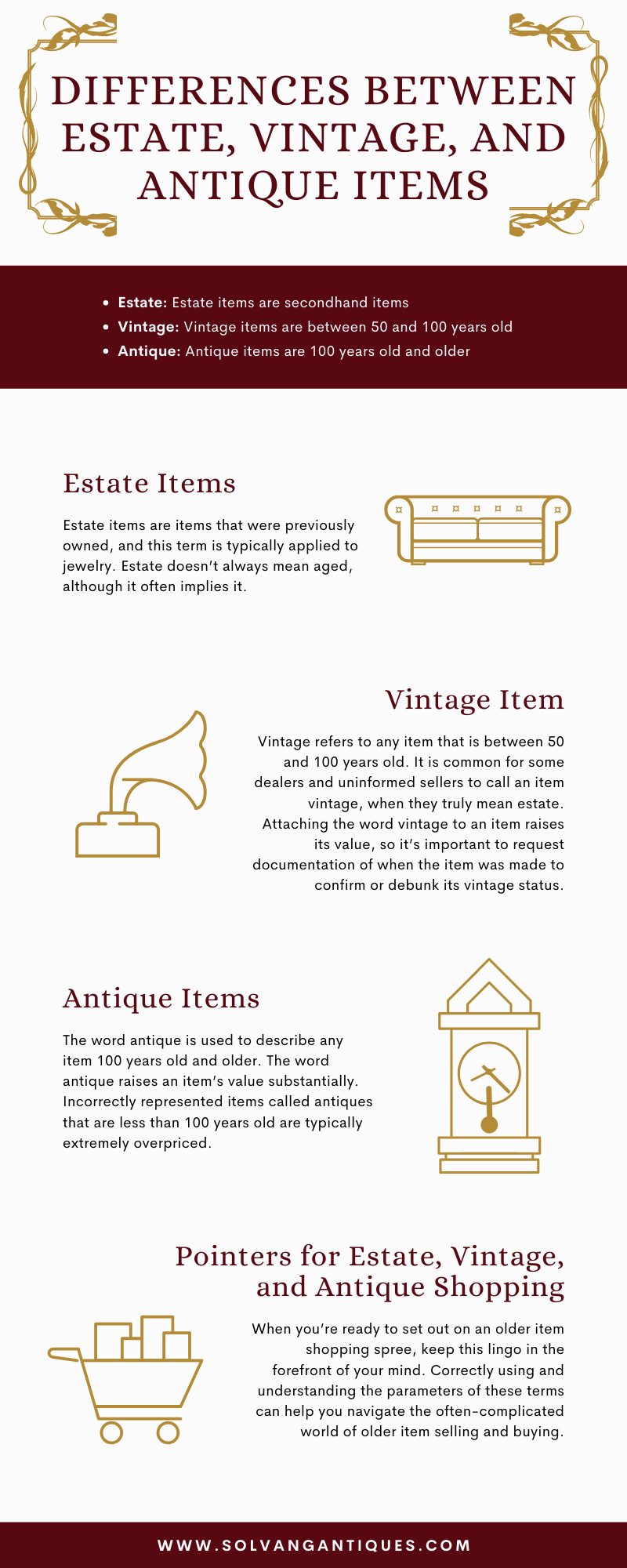 Estate Vintage Antiques Infographic